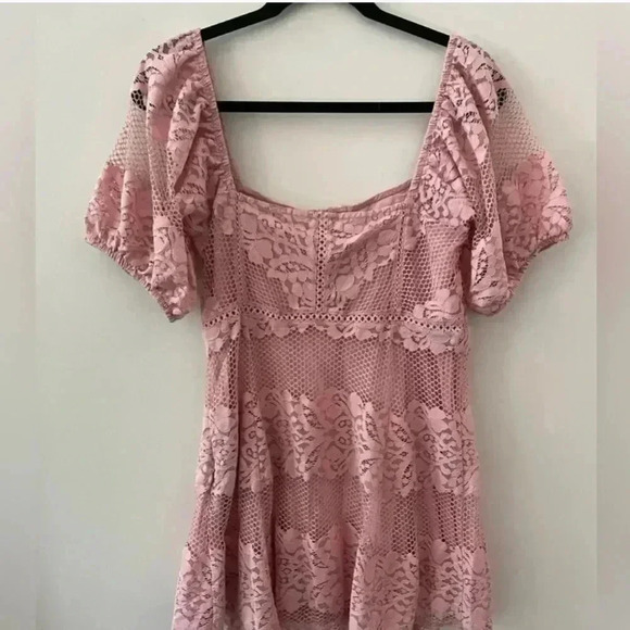 FREE PEOPLE LACE BABY DOLL MINI Size Large - Picture 3 of 7